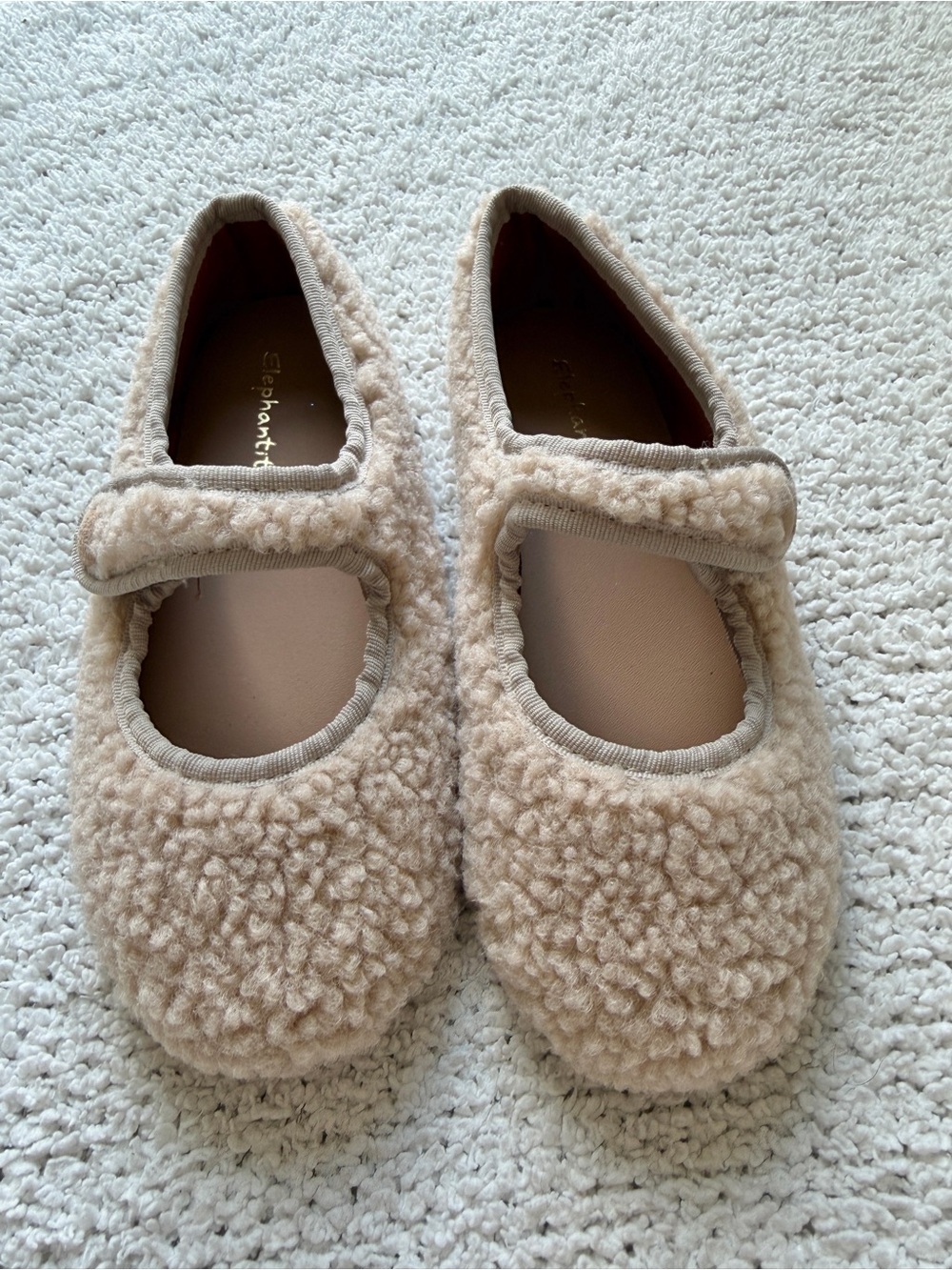 Elephantito Shearling Mary Jane Flats 29 12 NEW